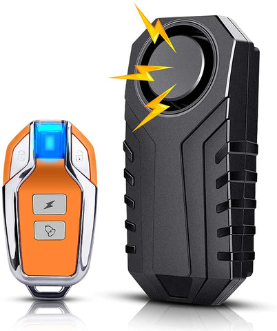 Onvian 113dB Wireless Anti-Theft Motorcycle Bike Alarm Waterproof Bicycle Security Alarm Vibration Motion Sensor with Remote