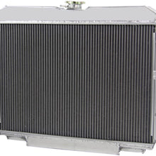 Primecooling 56MM 3 Row Core Aluminum Radiator for Fairlane Ranchero Mustang XR-7, Cougar V8 1967-70 (24" Core Wide)
