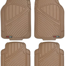 Motor Trend FlexTough Standard - 4pc Set Heavy Duty Rubber Floor Mats for Car SUV Van & Truck (Black) (MT-774-BK_AMJAN)