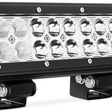 Nilight NI06A-72W 12Inch 12 Inch 72W Spot Flood Combo Bar Off Road Boat Driving Led Work Light SUV Jeep Lamp,2 Years Warranty