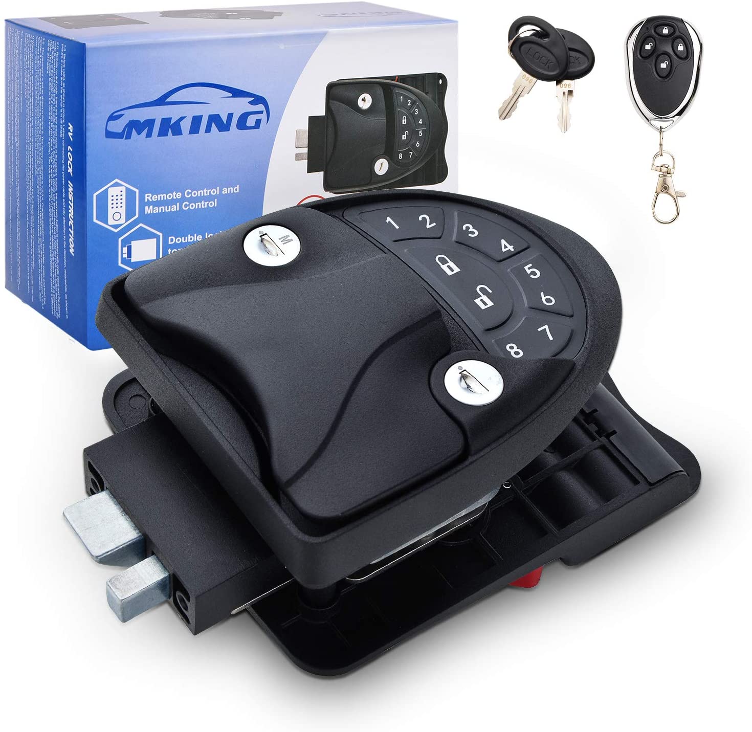 MKING Entry Door Lock Latch Keyless Handle Knob Deadbolt RV Caravan Trailer Car Camper | waterproof |fireproof | impact resistance |water resistance |fire resistance, (RV-1)
