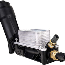 Engine Oil Cooler Filter Adapter w/Sensors & Intake Manifold Gasket Set 3.6L Compatible with 2011 2012 2013 Jeep Wrangler Grand Dodge Grand Caravan Chrysler 200 300 Town & Country Ram 1500 5184294AE