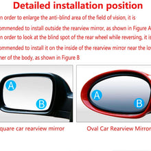 Car Blind spot Mirror 2PCS, Fan-Shaped Frameless high-Definition Glass Convex Rearview Mirror, 360° Swing Adjustment, Suitable for All Cars, Off-Road Vehicles and Trucks