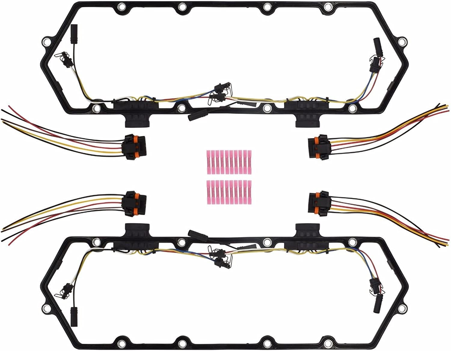 7.3L Diesel Powerstroke Valve Cover Gasket with Injector Glow Plug Harness Kit Fits 1994-1997 ford truck F250 F350