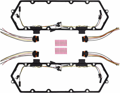 7.3L Diesel Powerstroke Valve Cover Gasket with Injector Glow Plug Harness Kit Fits 1994-1997 ford truck F250 F350