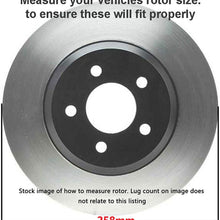 Detroit Axle - 258mm FRONT Drilled Brake Kit Rotor Set & Brake Kit Pads w/Clips Hardware Kit Performance GRADE for 2000 2001 2002 2003 2004 Ford Focus excluding SVT