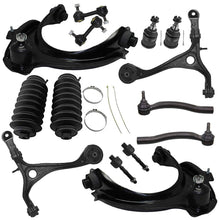 Detroit Axle - 14PC Front Upper Lower Control Arm w/Ball Joint, Sway Bar, Inner and Outer Tie Rod w/Boot Kit for 2003 2004 2005 Honda Accord V6 3.0L