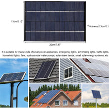 12V 4.2W Solar Panel Module Mini Portable DIY Polysilicon Battery Power Charger with High Efficiency