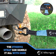 Recovery Tow Strap 3'' x 30 ft - Lab Tested 30,000lb Break Strength - Heavy Duty Draw String Bag Included - Triple Reinforced Protective Loop - Ensure Peace of Mind - Emergency Off Road Towing Rope