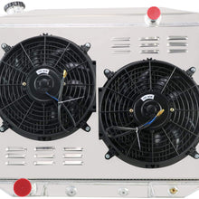 CoolingCare All Aluminum 3 Row Radiator+ 12 inch Fan w/Shroud for Fairlane Ranchero/Monterey Montclair 1957 1958 1959 FORD V8 Engines