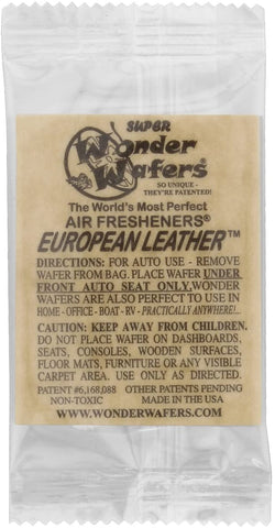 Wonder Wafers 3060 European Leather Scent Car Truck Air Freshener Wafer - 50 Pack