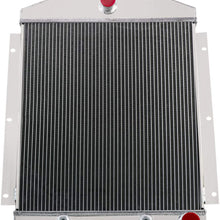 CoolingSky 52MM 3 Row Core Aluminum Radiator +Fan Shroud Combo for 1947-1954 Chevrolet Trucks Pickup Engine