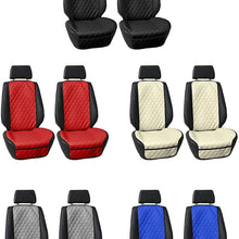 FH Group Car Front Seat Protectors Water Resistant Air Bag Compatible, (Two Pack) PU Leather Luxury Diamond Design Universal Seat Covers for Cars, Auto, Trucks, Vans & SUVs (Solid Black) w. Gift