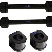 PartsW 4 Pc New Suspension Kit for Cadillac Chevrolet GMC, Escalade, Blazer, Tahoe, K1500/K2500 Suburban, K3500, Yukon/Front Sway Bar Frame Bushings - 31.75mm (1.25 inch) & Sway Bar End Link