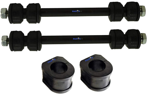 PartsW 4 Pc New Suspension Kit for Cadillac Chevrolet GMC, Escalade, Blazer, Tahoe, K1500/K2500 Suburban, K3500, Yukon/Front Sway Bar Frame Bushings - 31.75mm (1.25 inch) & Sway Bar End Link