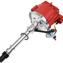 A-Team Performance Complete HEI Distributor 65K Coil 7500 RPM Compatible With Chevrolet Chevy GM GMC 4.3L 262 V6 EFI to CARB SWAP 90° V-6 One Wire Installation Red Cap