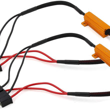 Redcolourful H7 Resistor LED Headlight Bulb 6 Ohm Resistance Decoder Warning Error Free Decoder Canceller Capacitor H7 1 Accessories