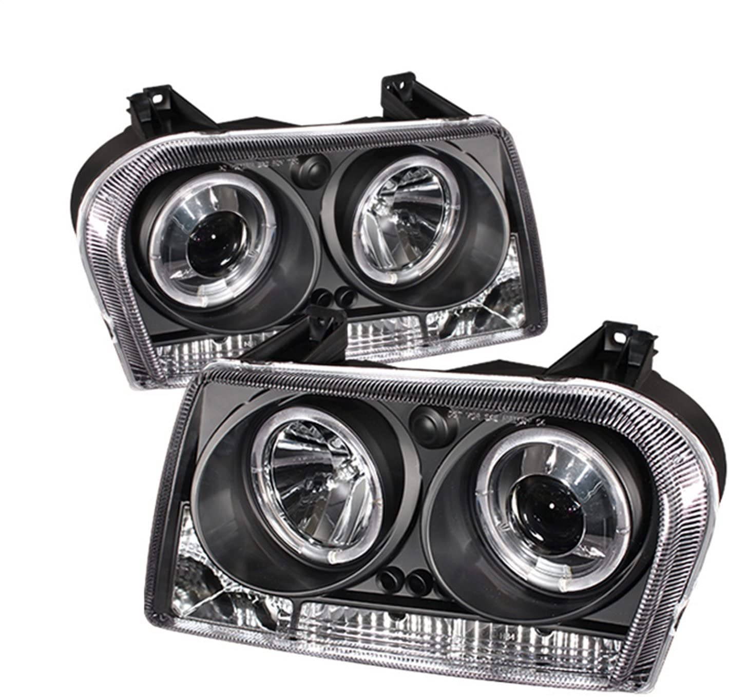 Spyder Auto 5009180 LED Halo Projector Headlights Black/Clear