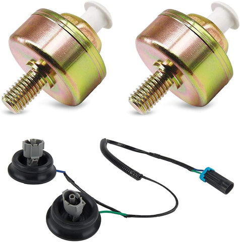 Fit GM Knock Sensor 12601822 with Harness Kit 12589867, Fits Chevy Silverado, Tahoe, Express, Suburban | GMC Savana, Sierra - Set of 2