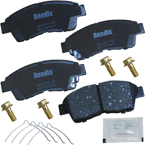 Bendix Premium Copper Free CFC562 Ceramic Brake Pad (with Installation Hardware Front)