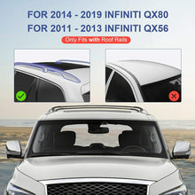 MOSTPLUS Roof Rack Cross Bar Rail Compatible for 2014 2015 2016 2017 2018 2019 Infiniti QX80/ 2011 2012 2013 QX56 with Raised Side Rails