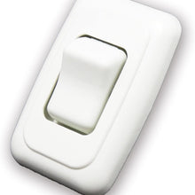 American Technology Components Single SPST On-Off Switch with Bezel, 12-Volt, for RV, Trailer, Camper (White)