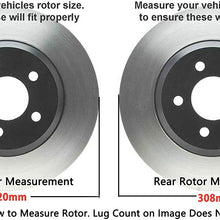 Detroit Axle - 12.58'' FRONT & 12.13'' REAR DRILLED & SLOTTED Brake Kit Rotors & Ceramic Brake Kit Pads w/Hardware for 2003-2005 Nissan Murano