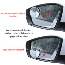 LivTee Blind Spot Mirror, 2" Round HD Glass Frameless Convex Rear View Mirror with wide angle Adjustable Stick for Cars SUV and Trucks, Pack of 2