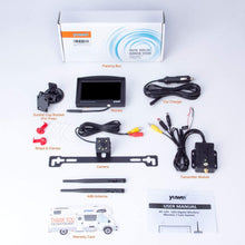 Digital Wireless Backup Camera Kit, 4.3’’ LCD Monitor + IP69 Waterproof Rear View License Plate Reverse Back Up Camera with Super Night Vision for RV, Cars, Trucks, Vans, Trailers
