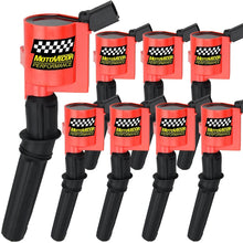 High Performance DG511 Ignition Coil 8 Pack Straight Boot 15% More Energy for Ford F150 F250 F350 F-150 Lincoln Mercury MUSTANG V8 V10 4.6l 5.4l 6.8l Compatible with DG511 C1541 FD508-Upgrade (Red)