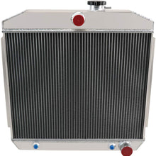 CoolingSky 3 Row Aluminum Radiator +Fan Shroud Combo &Thermostat Relay Kit for 1955-1957 Chevy Bel Air/Nomad/Del Ray /150 /210丨More V8 Cars