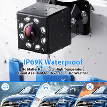 Vehicle Backup Cameras Kits with Monitor Front Rearview Reversing Camera for Small Cars Asistance When Parking + 4.3" 720P Monitor w/ Guidelines, Xroose Wired-FR5