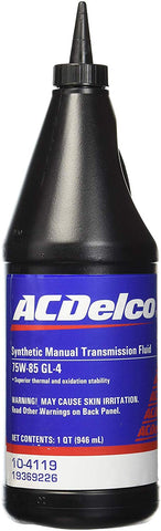 Genuine GM Fluid (12346190) 75W-85 GL-4 Synthetic Manual Transmission Fluid - 1 Quart