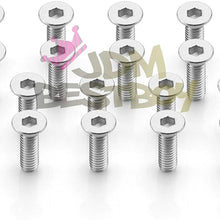 JDMBESTBOY 20pcs Black Billet Aluminum Fender Bumper Washer Bolt Engine Bay Screw Dress Up Kit JDM M6x15mm 6061 T6-Grade