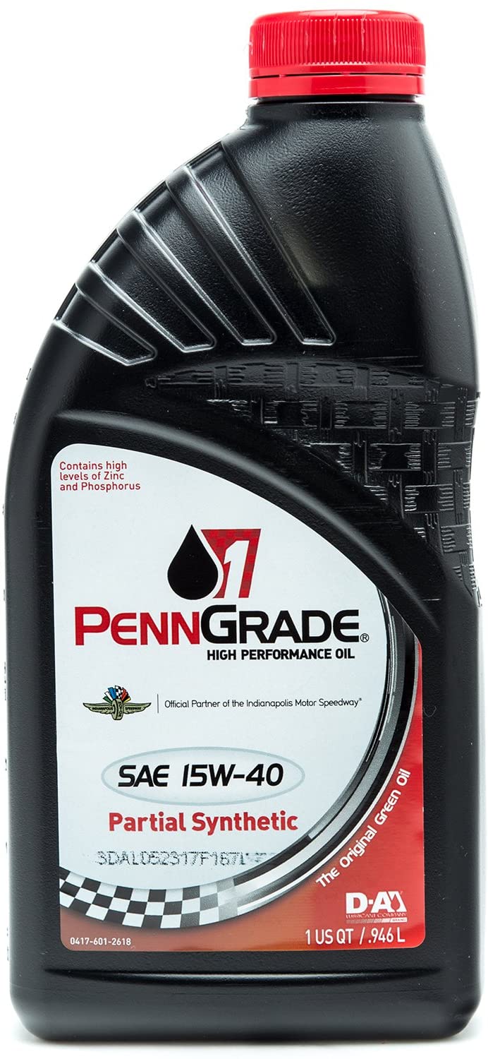BPEN-15W40-12 Brad Penn Penn Grade 1 15W40 Partially Synthetic Motor Oil 12 Quarts