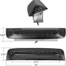 Partsam High Mount Stop Light Third 3RD Brake Light Replacement for Dodge Ram 1500 2500 3500 2009-2017 LED Rear Cab Roof Center Mount Tail Brake Light Cargo Lamp(Smoke Lens Chrome Housing)