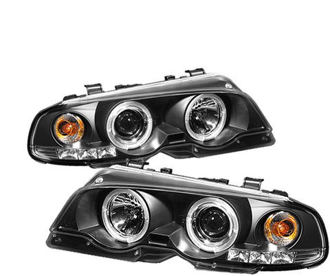 Spyder Auto 5008923 LED Halo Projector Headlights Black/Clear