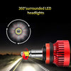 ASLAM H11 LED Headlight Bulb,360°Light Source over 50000 Hours of Lifespan,2 Years of Warranty.(Set of 2)
