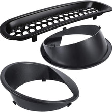 E-cowlboy Front Grille Mesh Inserts & Headlight Cover for Jeep Wrangler JK JKU 2007-2017【Upgrade Matte Black Clip-on Version】