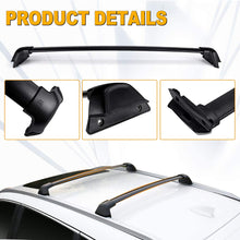 AUXMART 2 Pcs Roof Rack Cross Bars Crossbars Compatible for Honda CR-V 2002 2003 2004 2005 2006, OE Style Aluminum Rooftop Rail Bars Luggage Rack Cargo Carrier (Black)