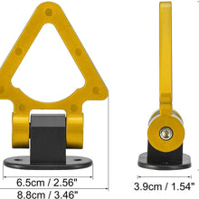 X AUTOHAUX 2 Set Universal Gold Tone Triangle Shaped Car Tow Hook Decor Bumper Trailer Sticker Adorn