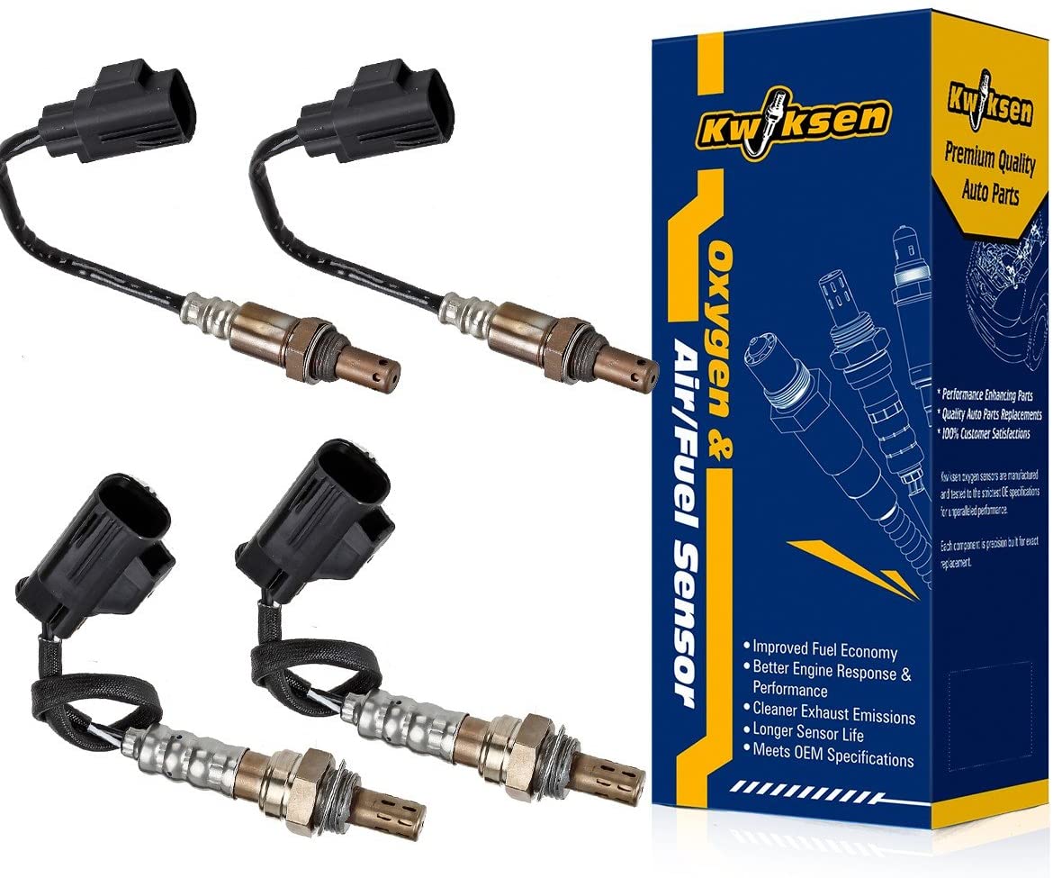4pcs Air Fuel Ratio Sensor Upstream and Downstream O2 Oxygen Sensor 234-9075 234-4264 Sensor 1 and Sensor 2 Replacement for Land Rover Range Rover Sport 4.2L 4.4L 2007-2009