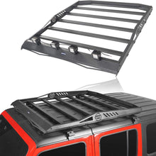 Hooke Road Top Roof Rack Basket Cargo Carrier Crossbar Compatible with Jeep Wrangler JL 2018-2021 | Gladiator JT 2020 2021 2/4 Doors