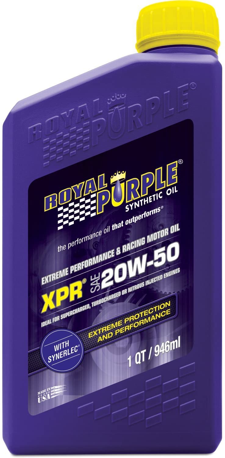 Royal Purple 01051 XPR 20W-50 Ultra-light Extreme Performance Synthetic Racing Motor Oil - 1 qt.