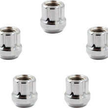 Wheel Accessories Parts Set of 20 Bulge Acorn Open End Chrome Small Diameter Lug Nut Full Set (M14x1.50)
