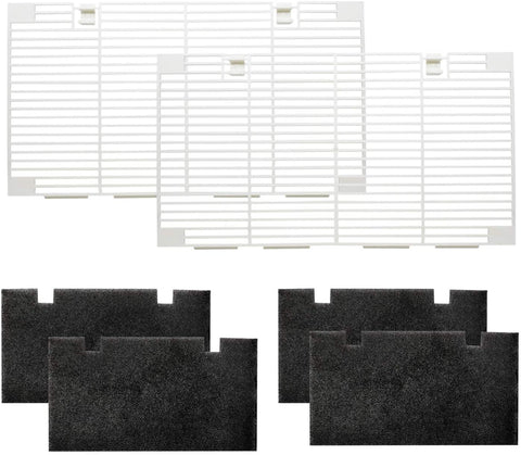 Seven Sparta 2 Pack RV A/C Ducted Duo-Therm Air Conditioner Grille for Dometic 3104928.019, Replace Vent Cover with 4 Filter Pad, 14.1