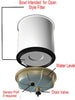 WF10137 Fuel Water Separator Filter Bowl for Racor S3225, S3226, S3207,S3238 Series Fuel Systems with Drain and Plug Used W/ 33630-33812-33813-33774