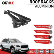 Roof Racks Lockable Cross Bars Carrier Cargo Racks Rail Aluminium with TUV Fits Black Set 2 Pcs for Volvo XC90 2015-2020