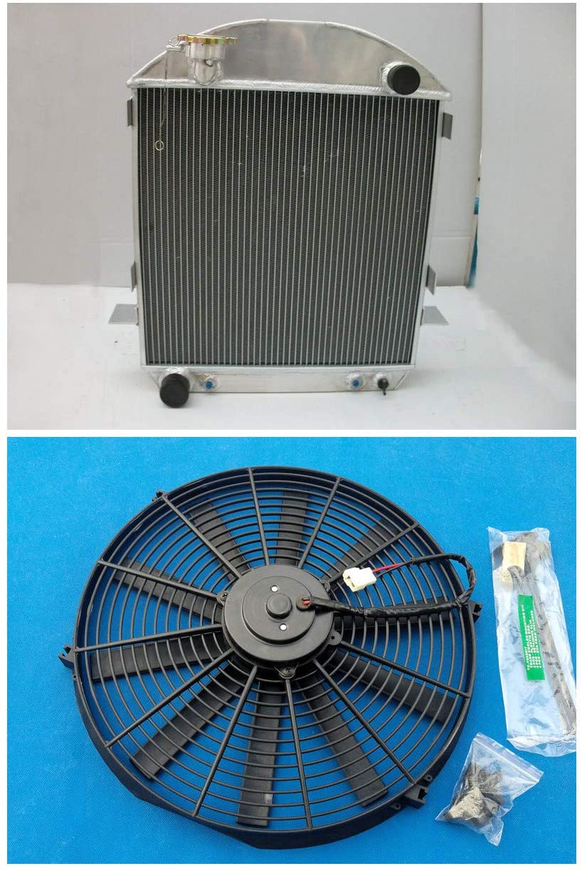 3 Row Aluminum Radiator +Fan for Ford Model-T Bucket Ford Engine AT 1924-1927 26