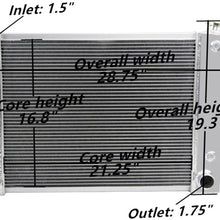 Primecooling 4 Row Aluminum Racing Radiator for Firebird, Camaro Small Block 1967-69